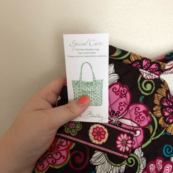 Vera Bradley handbag purse floral purple pattern - Picture 3 of 4